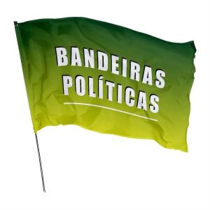 Bandeira 140x200cm Bastão madeira 140x200cm 4x0  refilado e grampeado 