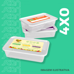 Etiqueta Personalizada Marmita Fit e Congelados Adesivo vinil a prova d´água 6x9 cm Impressão colorida apenas frente (4x0)  Meio corte 