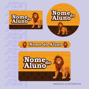 Etiquetas Escolares - KIT P Adesivo Vinil Variado 4X0  meio corte 