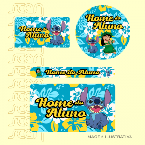 Etiquetas Escolares - KIT M Adesivo Vinil Variado 4X0  meio corte 