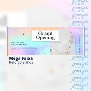 Mega Faixa - Lona - Tamanho variados 4x0   