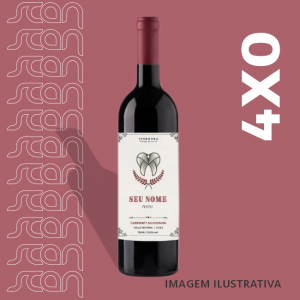 Rótulo para Garrafa Vinho Adesivo a prova d´água 7x10 cm Impressão colorida apenas frente (4x0)  Meio corte 