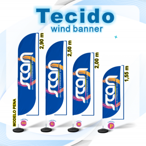 Tecido do Wind Banner Tecido Tactel Variados   Tecido com costura, sem estrutura Somente o tecido.